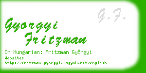 gyorgyi fritzman business card